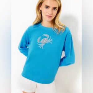 Lilly Pulitzer Sweatshirt with Embellished Crab